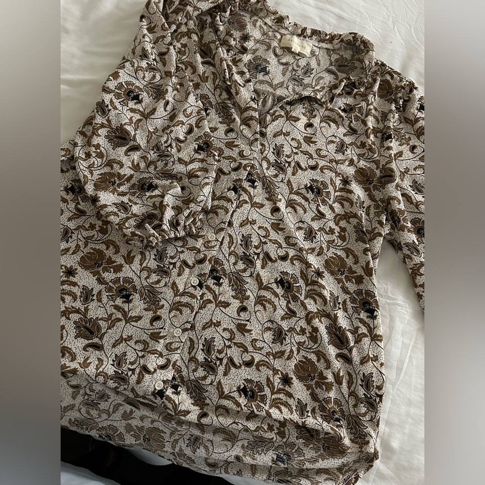 MELLODAY Cream Wrap Blouse Long Sleeve